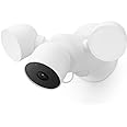 Google Nest Cam with Floodlight - Outdoor Camera - Floodlight Security Camera, White, 1 Count (Pack of 1)