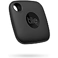 Tile Mate 1-Pack. Black. Bluetooth Tracker, Keys Finder and Item Locator for Keys, Bags and More; Up to 250 ft. Range. Water-