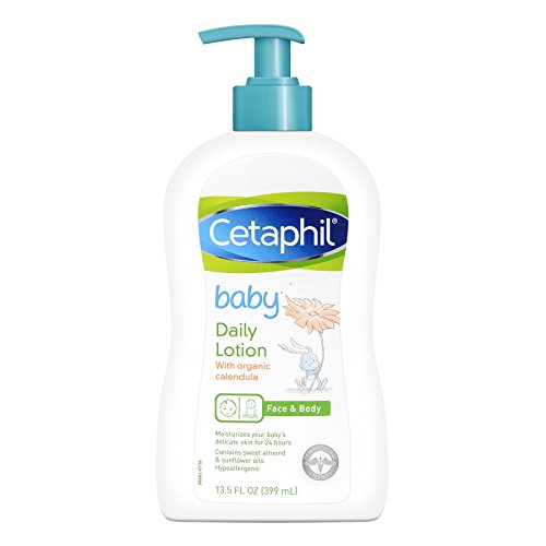 Cetaphil Baby Daily Lotion with Organic Calendula, Sweet Almond Oil and Sunflower Oil, Pump Bottle