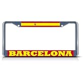 Fastasticdeals Spain Barcelona License Plate Frame Tag Holder Cover