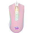 MOUSE GAMER COBRA RGB ROSA COM BRANCO