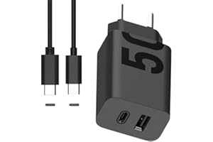 Carregador Turbo 50W 4.0-2 Entrada Tipo C(PD)/USB(QC3.0) + Cabo USB-C 1M – Compatível com Iphone 15 +, Samsung, Motorola, Tab