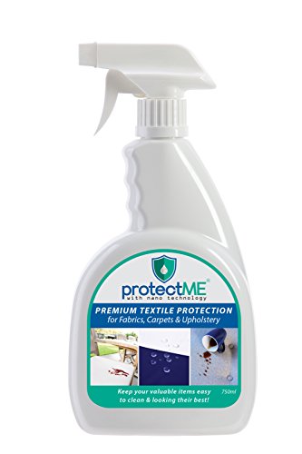 protectME Premium Fabric Protector and Stain Guard for Upholstery Carpet Shoes - Non Toxic, Water Based, Non-Flammable Protector Spray - 25.4 fl. Ounces