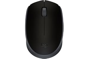 Mouse sem fio Logitech M170 com Design Ambidestro Compacto, Conexão USB e Pilha Inclusa - Preto