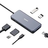 Anker USB C Hub Adapter, PowerExpand+ 7-in-1 USB C Hub, with 4K USB C to HDMI, 60W Power Delivery, 1Gbps Ethernet, 2 USB 3.0 