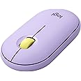 Logitech Pebble Wireless Mouse with Bluetooth or 2.4 GHz Receiver, Silent, Slim Computer Mouse with Quiet Clicks, for Laptop/