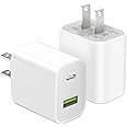 2 Pack USB C Charger Block, Dual Port Type C Wall Charger Fast Charging 20W Power Adapter Cube for iPhone 14/14 Pro/14 Pro Ma