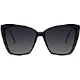 SOJOS Trendy Polarized Sunglasses For Women Retro Womens Oversized Square Cat Eye Sun Glasses UV Protection SJ2206