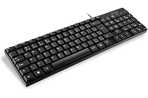 Teclado Com Fio Compacto Conexão USB Cabo de 120cm Resistente Água Preto - TC193