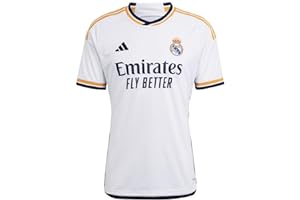 adidas Men's Real Madrid 23/24 Home Jersey - A Sleek and Lightweight Jersey with Gold Accents and Legendary Soccer History