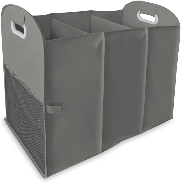 Homz Accordion Laundry Sorter, 3 Load Capacity, Grey