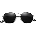 SOJOS Square Polarized Sunglasses for Women Men Small Hexagonal Polygon Shades SJ1072