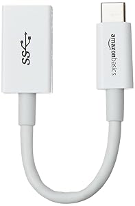 AmazonBasics USB Type-C to USB 3.1 Gen1 Female Adapter - White