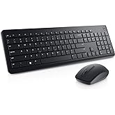 Dell - KM3322W, Teclado e Mouse sem fio, Preto