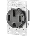 Leviton 279-S00 50 Amp, 125/250V, Nema 14-50R, 3P, 4W, Flush Mounting Receptacle, Straight Blade, Industrial Grade, Grounding