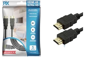 PIX Cabo Hdmi 2.0 4K Hdr 19P 5M Gold, 5 metros, Preto