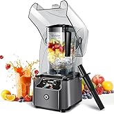 WantJoin Professional Commercial Blender With Shield Quiet Sound Enclosure 2200W Industries Strong and Quiet Professional-Gra