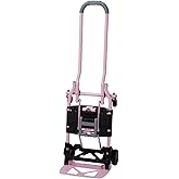 COSCO Shifter Multi-Position Folding Hand Truck and Cart, 300 lb. Weight Capacity, Pink