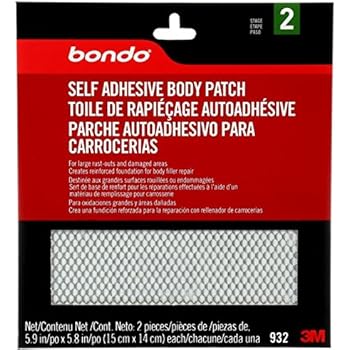 Bondo Self Adhesive Body Patch, Stage 2, For Large Rust-Outs and Damanaged Areas, 2 Patches