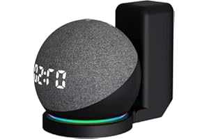 WB Suporte de tomada para Smart Speaker Alexa Echo Dot Amazon 5 e 4 Geração Preto