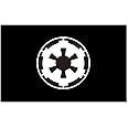 The First Galactic Empire Flag Banner 3 ft x 5 ft Polyester with 2 Brass Grommets Vivid Color HD Printing Indoor Outdoor Room