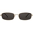 SOJOS Small Y2k Narrow Rectangle Sunglasses Womens Mens Retro 80s 90s Skinny Sunnies SJ1187