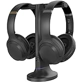 Avantree Duet - Dual Wireless Headphones for TV Watching with Transmitter/Charging Stand 2-in-1, Clear Dialogue Mode & Volume