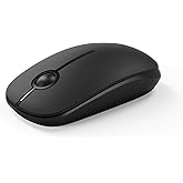 VssoPlor Wireless Mouse, 2.4G Slim Portable Computer Mice with Nano Receiver for Notebook, PC, Laptop, Computer (Black)