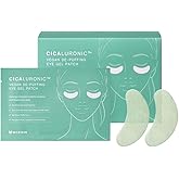 MIZON Cicaluronic Vegan De-puffing Eye Gel Patch, 24K Gold & Cica Under Eye Mask, Reduces Puffy Eyes, Dark Circles and Wrinkl