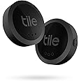 Tile Sticker 2-Pack. Small Bluetooth Tracker, Remote Finder and Item Locator, Pets and More; Up to 250 ft. Range. Water-Resis