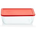 Pyrex Simply Store Glass Food Storage Container, Snug Fit Non-Toxic Plastic BPA-Free Lids, Freezer Dishwasher Microwave Safe,