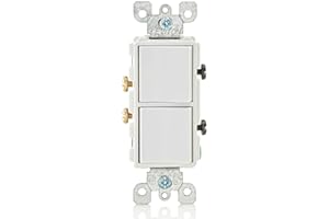 Leviton 5634-W 15 Amp, 120/277 Volt, Decora Single-Pole, AC Combination Switch, Commercial Grade, Grounding, White