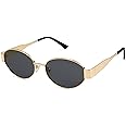 SOJOS Retro Oval Sunglasses for Women Trendy Sun Glasses Classic Shades SJ1217