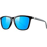 MERRY'S Unisex Polarized Sunglasses for Women Men Classic Retro Designer Style Aluminum Legs