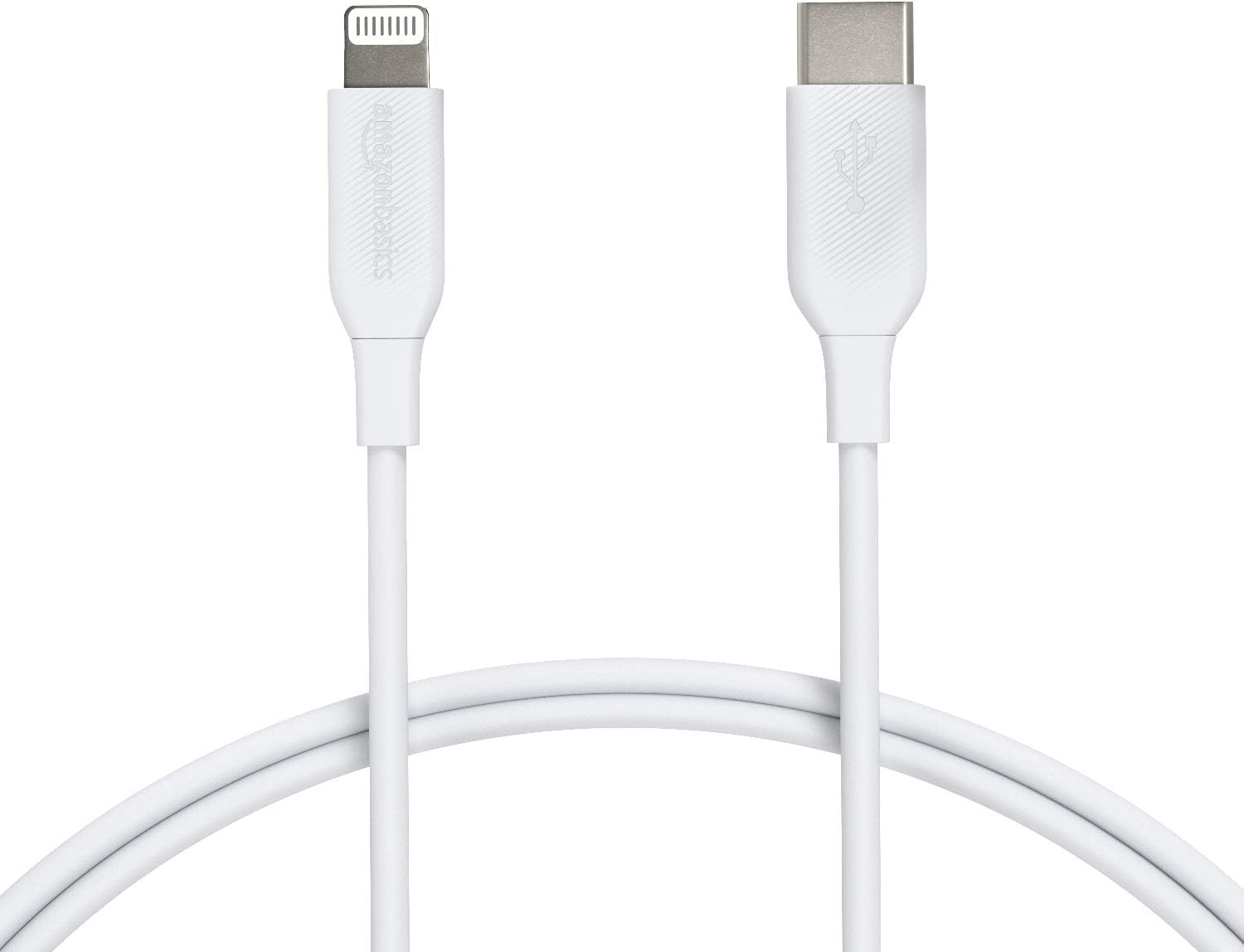 AmazonBasics USB-C to Lightning Cable, MFi Certified Charger for iPhone 11 Pro/11 Pro Max - White, 3-Foot