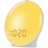 Wake Up Light Sunrise Alarm Clock for Kids, Heavy Sleepers, Bedroom, with Sunrise Simulation, Sleep Aid, Dual Alarms, FM Radi