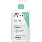 CeraVe Gel Limpiador Espumoso Libre de Fragancia para Piel Normal o Grasa - 1 x 473 ml