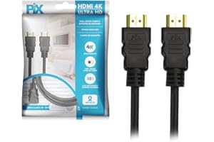 PIX Cabo Hdmi 2.0 4K Hdr 19P 2M Pix Gold, Preto