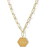 Sorority Shop Delta Delta Delta Paperclip Necklace — DDD 18K Gold Plated Sorority Gifts Necklace, Long-Lasting Delta Delta De