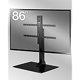 SANUS Universal TV Stand - Large Swivel Base Replacement TV Stand for Screens Up to 86" - Swivels 70 Degrees & Height Adjusts