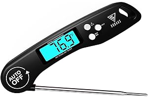 Meat Thermometers, DOQAUS Instant Read Food Thermometers for Cooking, Digital Kitchen Thermometer Probe with Backlight & Reve