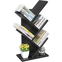 AzzmaAii Estantería de Árbol para Libros, Libreros en Forma de Árbol de 5 Niveles Librero Vertical Moderno para CDs Libreros 