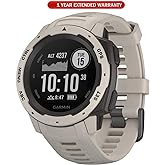 Garmin 010-02064-01 Instinct, Rugged Outdoor Watch with GPS, features Glonass and Galileo, Heart Rate Monitoring, 3-Axis Comp