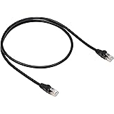 Amazon Basics RJ45 Cat 6 Ethernet Patch Cable, 10Gpbs High-Speed Cable, 250MHz, Snagless, 3 Foot, Black