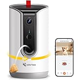 Pet Camera Dog Treat Dispenser: 2K Video Two Way Audio 360 Automatic Tracking for Cat Dogs - 5g WiFi Remote View and Bark Ale