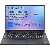 Lenovo ThinkPad E16 Business Laptop Computer, 16" FHD+, 13th Gen Intel 10-Core i5-1335U, 16GB DDR4 RAM, 1TB PCIe SSD, WiFi 6,