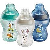 Tommee Tippee Closer To Nature Anti-Colic Baby Bottle, 9oz, Slow-Flow Breast-Like Nipple for a Natural Latch, Anti-Colic Valv