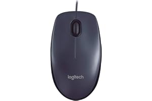 Mouse com fio USB Logitech M90 com Design Ambidestro e Facilidade Plug and Play