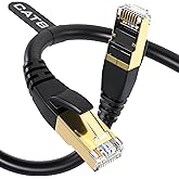 DbillionDa Cat8 Ethernet Cable, Outdoor&Indoor, 1.5FT Heavy Duty High Speed 26AWG Cat8 LAN Network Cable 40Gbps, 2000Mhz with