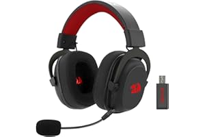 Headtset Gamer Redragon Zeus Pro, Surround 7.1, Cabo USB-C Removível, Wireless, c/Microfone, Preto - H510-PRO